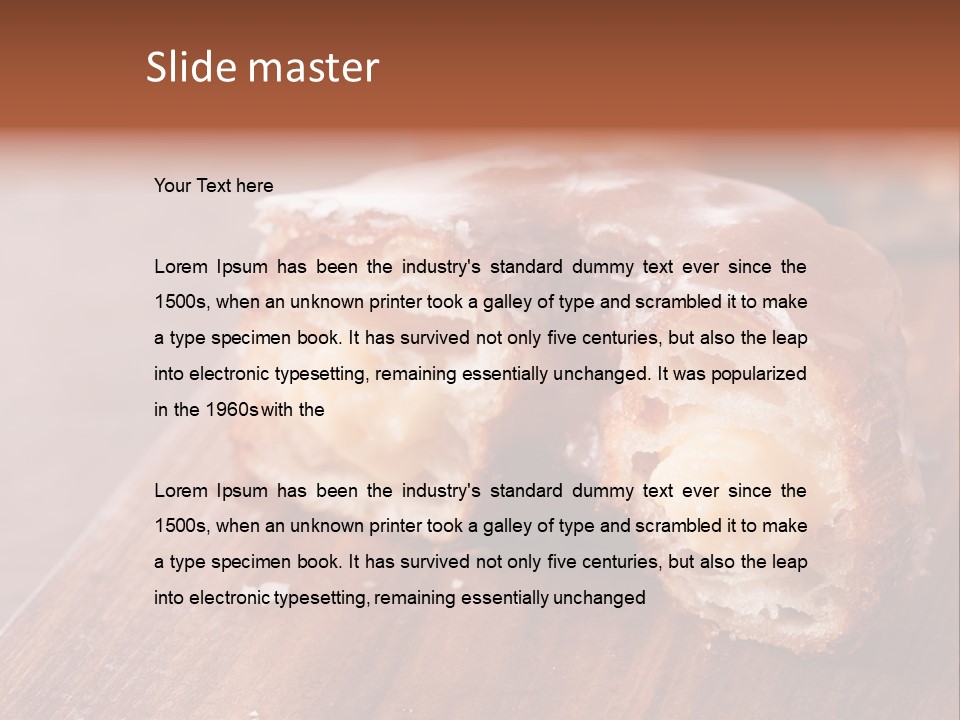 Doughnut Wooden Half PowerPoint Template