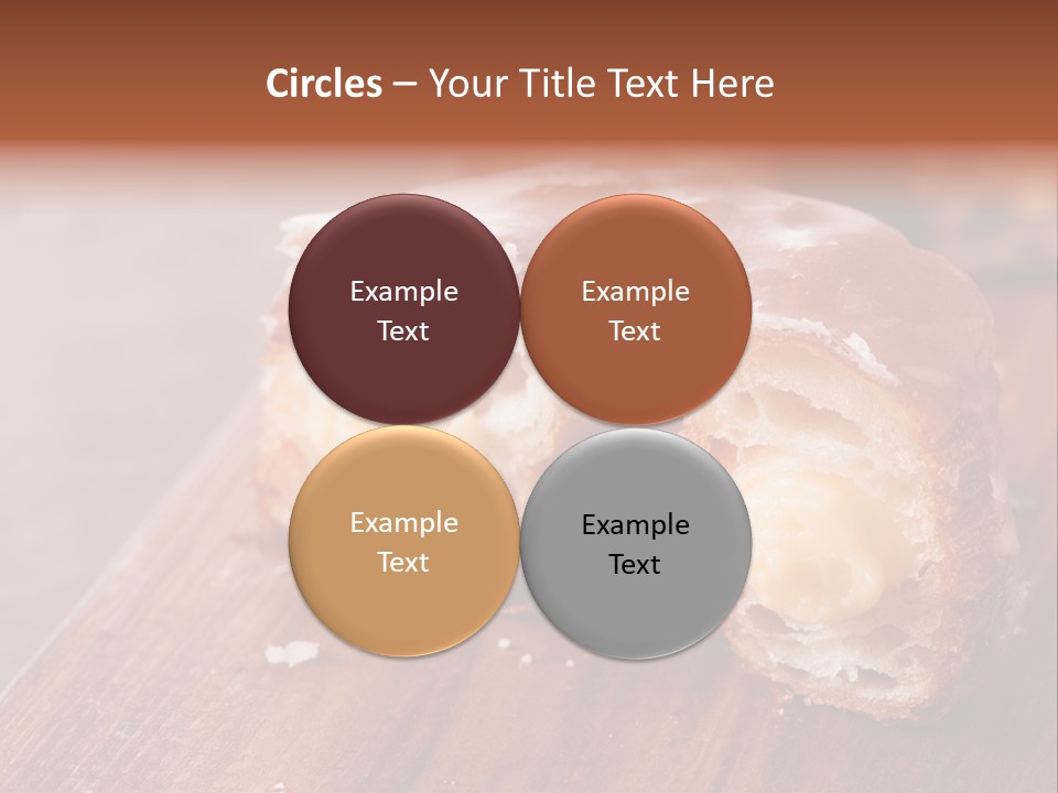 Doughnut Wooden Half PowerPoint Template