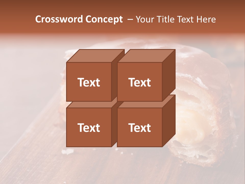 Doughnut Wooden Half PowerPoint Template