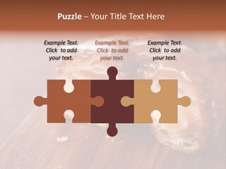 Doughnut Wooden Half PowerPoint Template