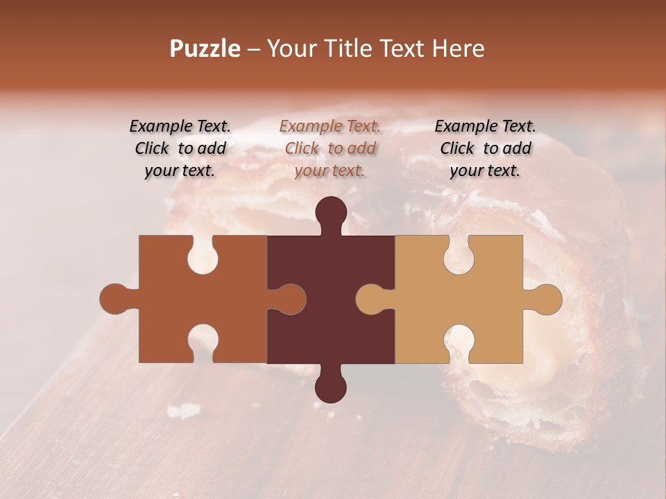 Doughnut Wooden Half PowerPoint Template