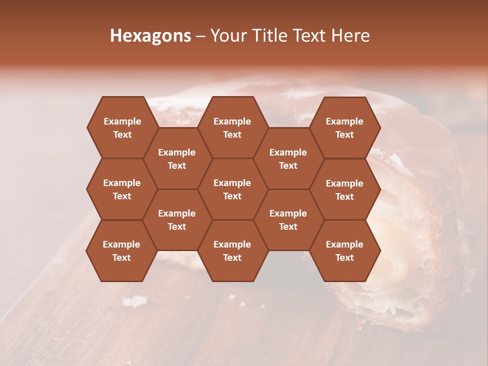 Doughnut Wooden Half PowerPoint Template