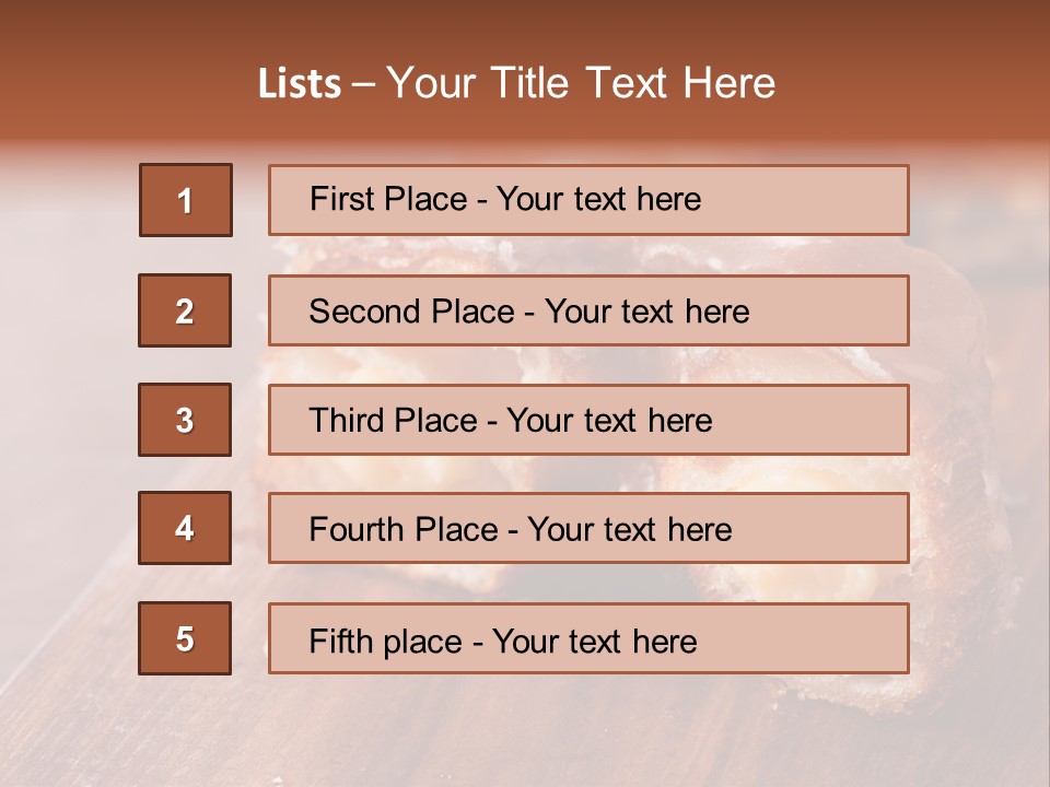 Doughnut Wooden Half PowerPoint Template