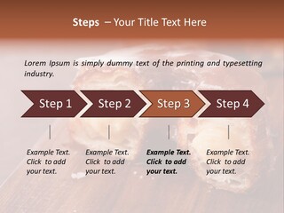 Doughnut Wooden Half PowerPoint Template