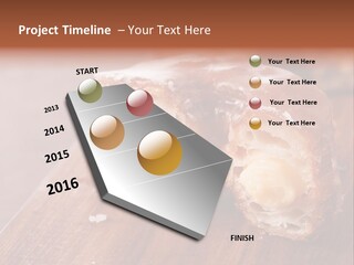 Doughnut Wooden Half PowerPoint Template