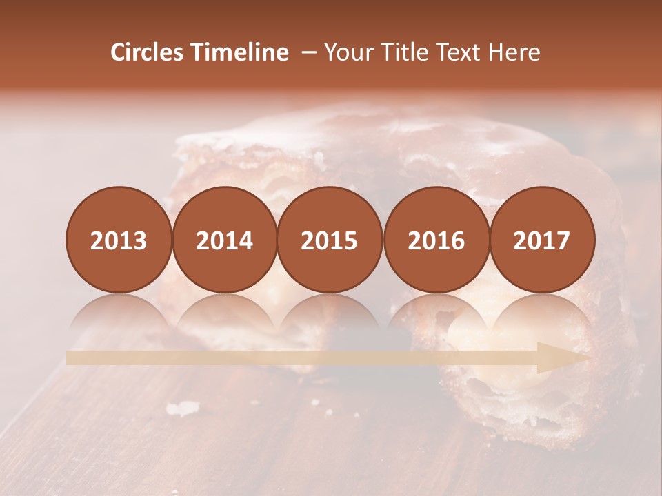 Doughnut Wooden Half PowerPoint Template