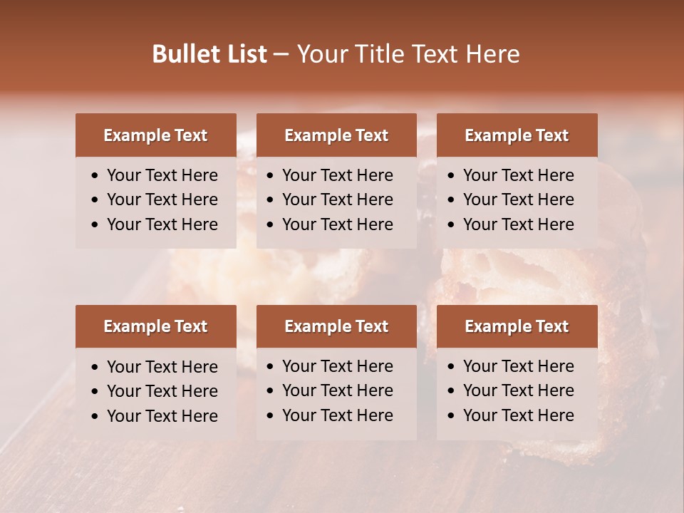 Doughnut Wooden Half PowerPoint Template
