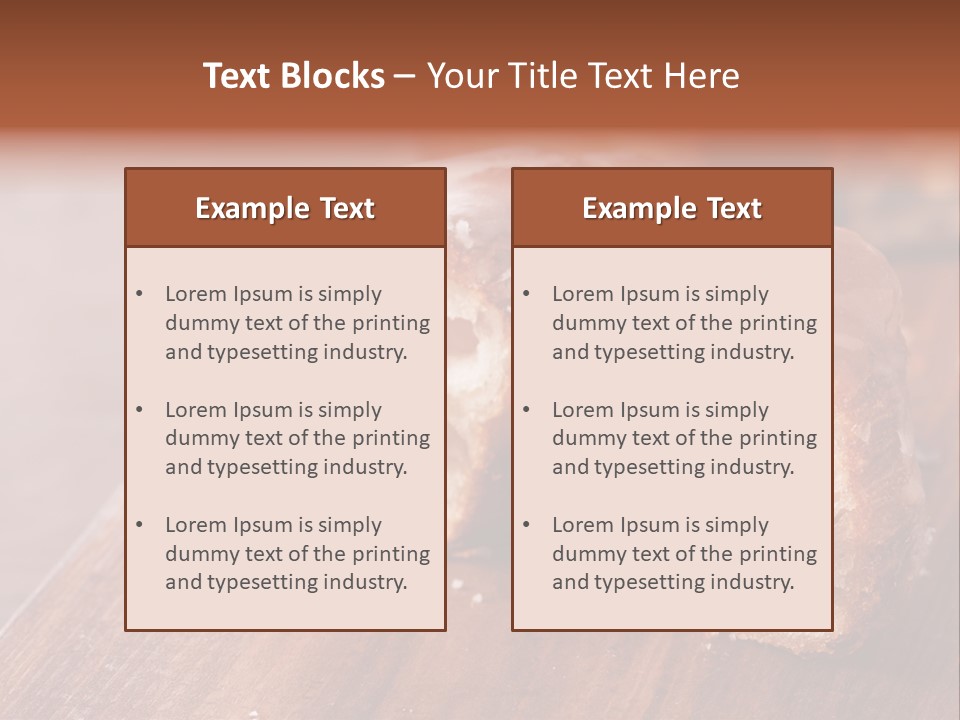 Doughnut Wooden Half PowerPoint Template