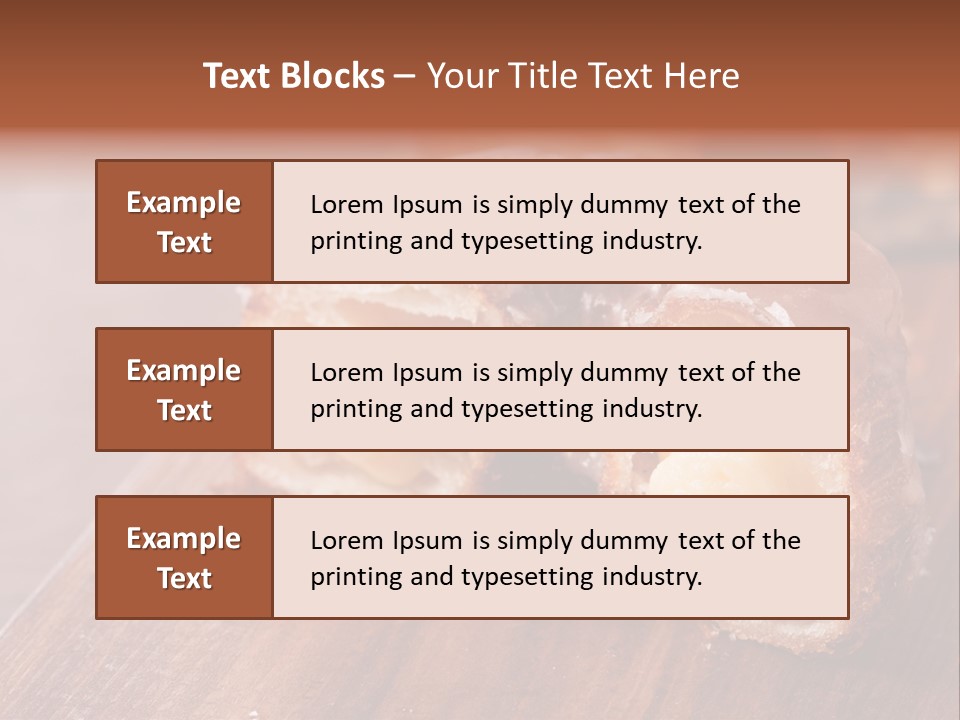 Doughnut Wooden Half PowerPoint Template