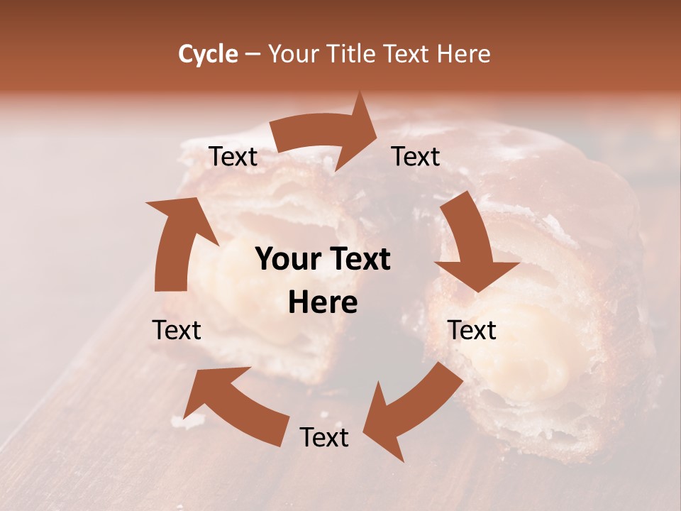 Doughnut Wooden Half PowerPoint Template