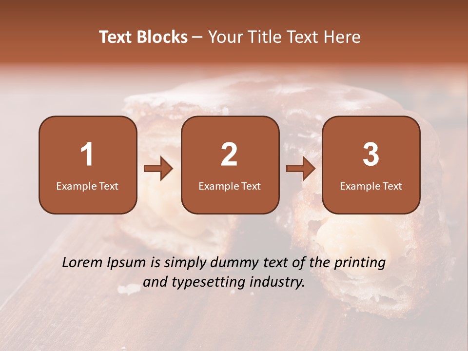 Doughnut Wooden Half PowerPoint Template