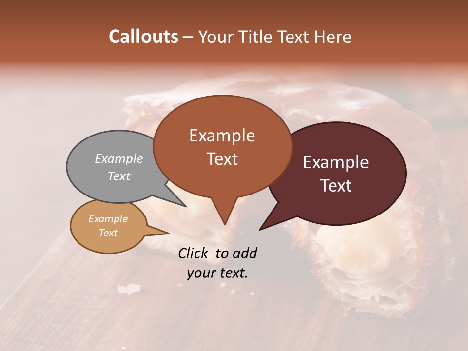 Doughnut Wooden Half PowerPoint Template