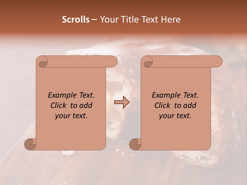 Doughnut Wooden Half PowerPoint Template