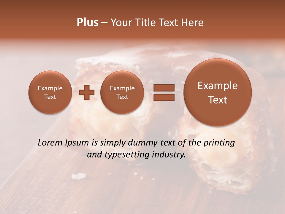 Doughnut Wooden Half PowerPoint Template