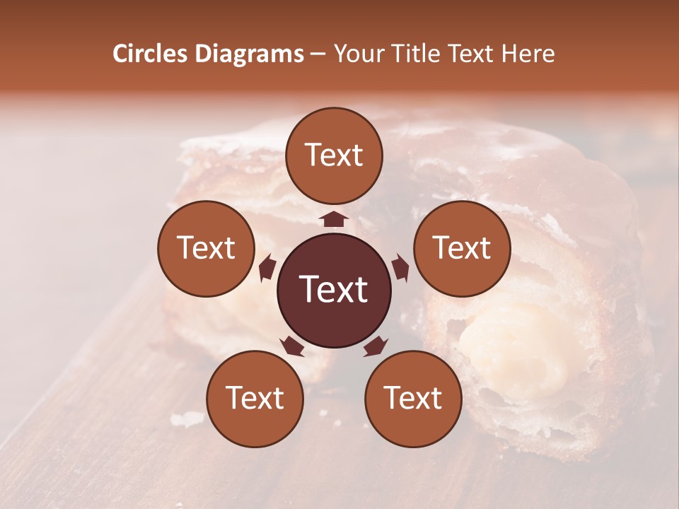 Doughnut Wooden Half PowerPoint Template
