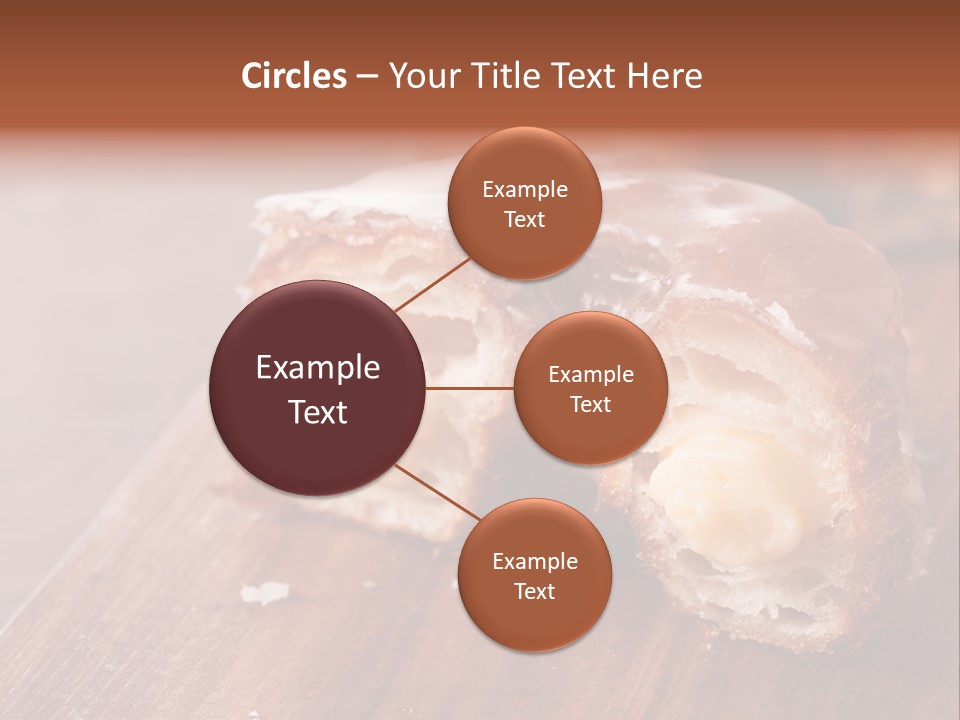 Doughnut Wooden Half PowerPoint Template