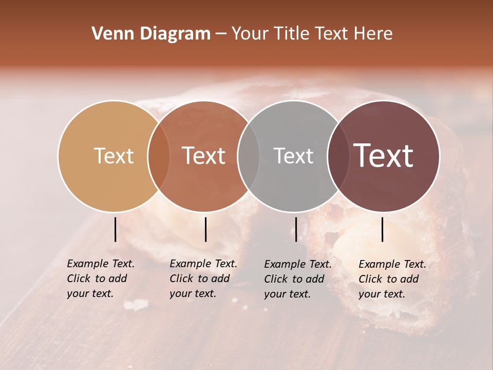 Doughnut Wooden Half PowerPoint Template