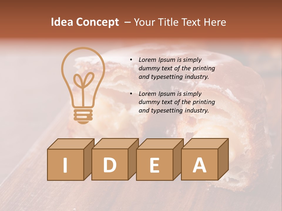 Doughnut Wooden Half PowerPoint Template