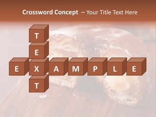 Doughnut Wooden Half PowerPoint Template