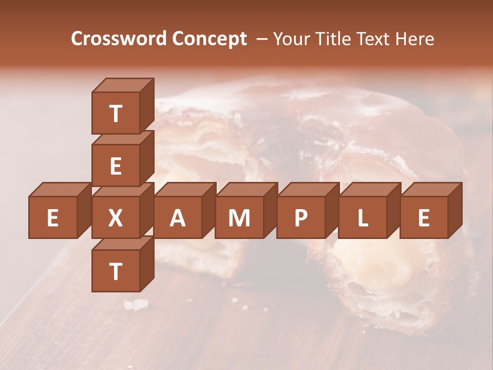 Doughnut Wooden Half PowerPoint Template