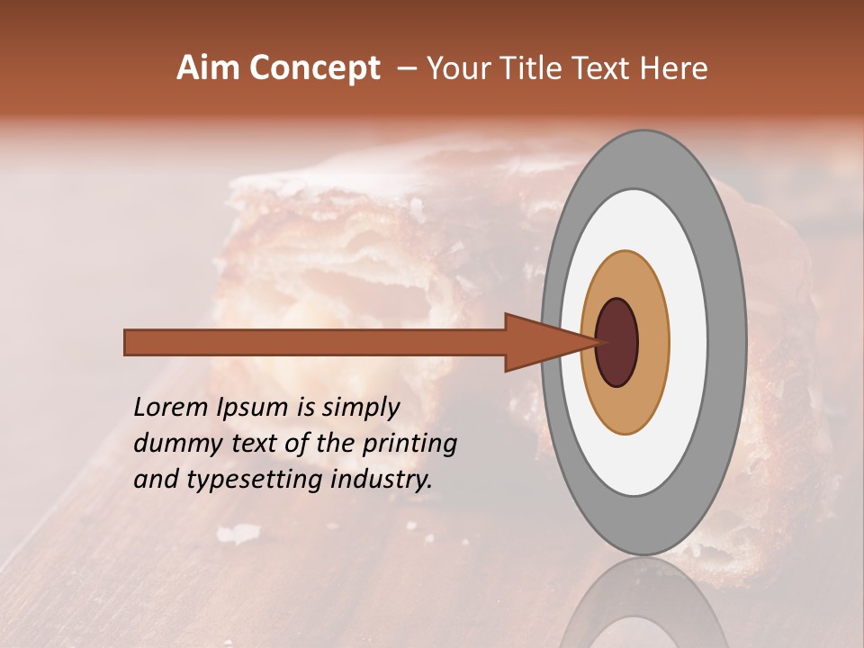 Doughnut Wooden Half PowerPoint Template