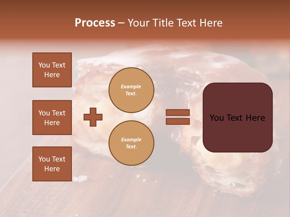Doughnut Wooden Half PowerPoint Template