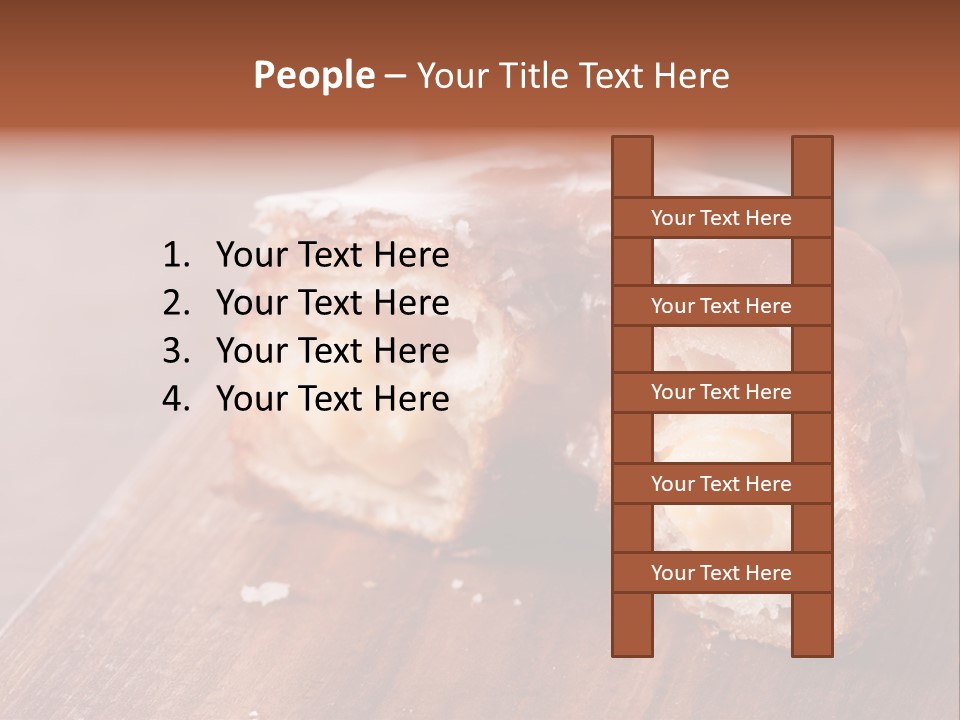 Doughnut Wooden Half PowerPoint Template