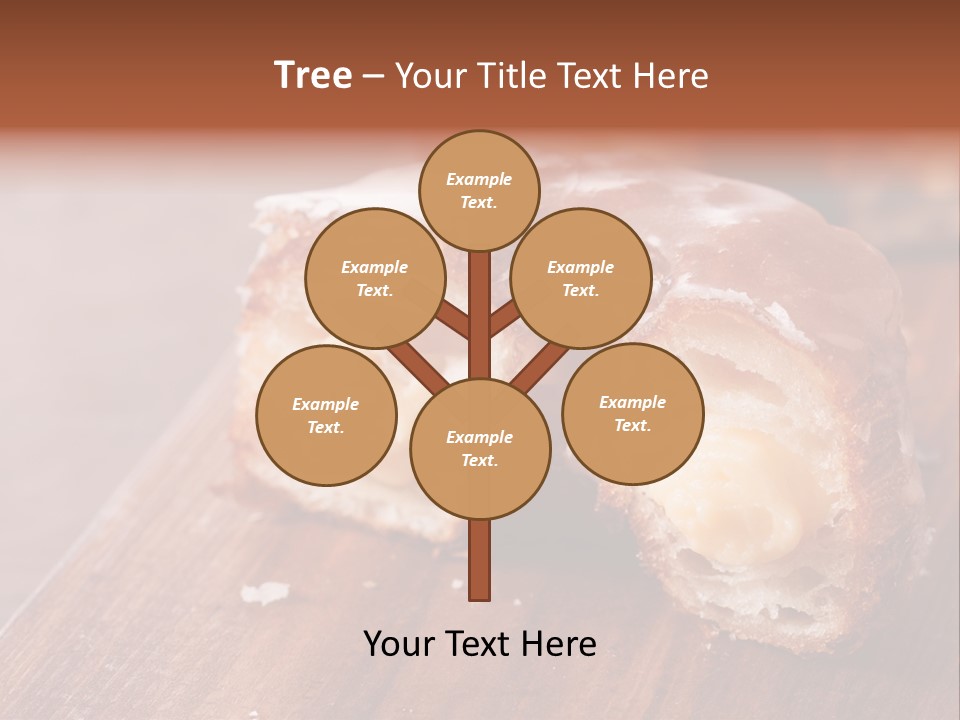 Doughnut Wooden Half PowerPoint Template