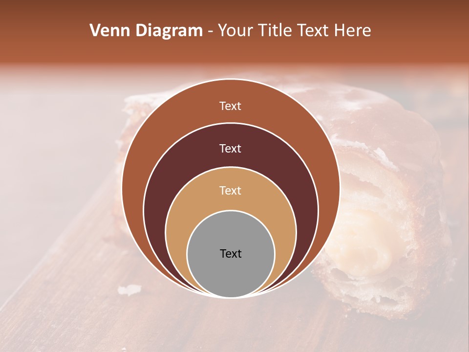 Doughnut Wooden Half PowerPoint Template
