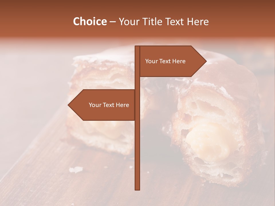 Doughnut Wooden Half PowerPoint Template