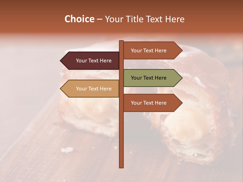 Doughnut Wooden Half PowerPoint Template