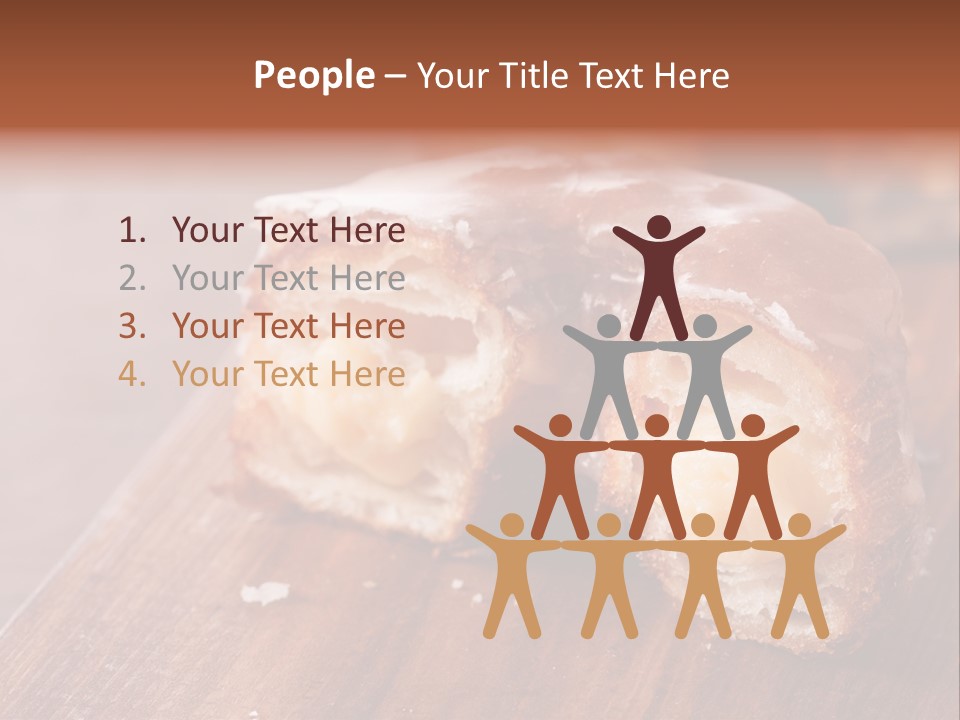 Doughnut Wooden Half PowerPoint Template