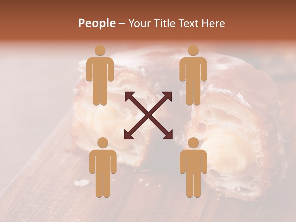 Doughnut Wooden Half PowerPoint Template