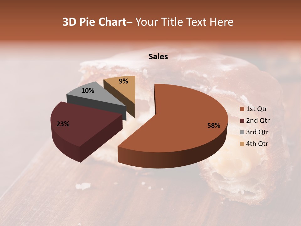 Doughnut Wooden Half PowerPoint Template