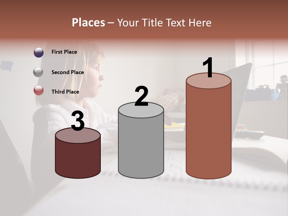 Working Bedroom Person PowerPoint Template