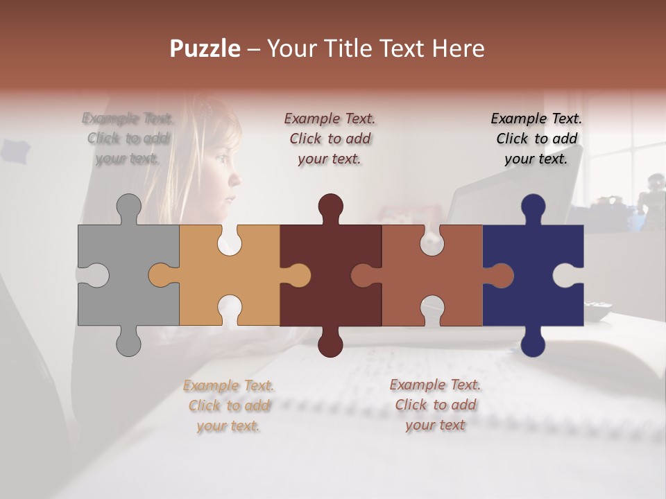 Working Bedroom Person PowerPoint Template