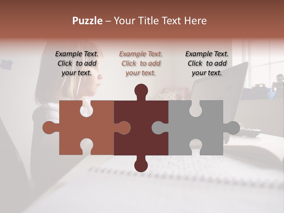 Working Bedroom Person PowerPoint Template