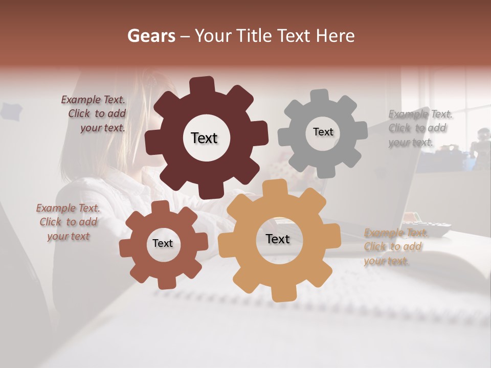 Working Bedroom Person PowerPoint Template