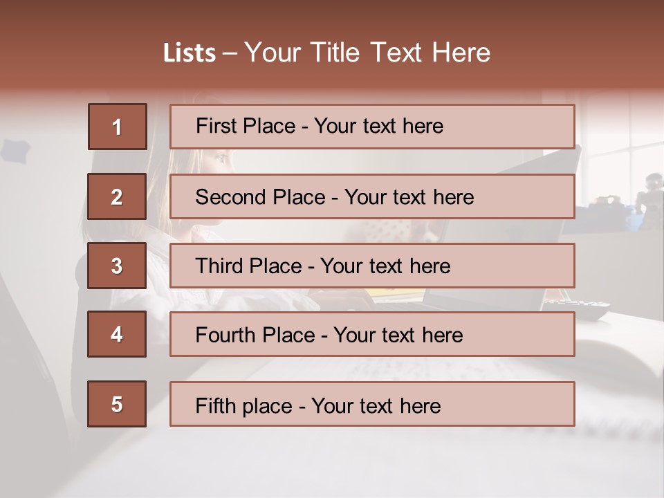 Working Bedroom Person PowerPoint Template