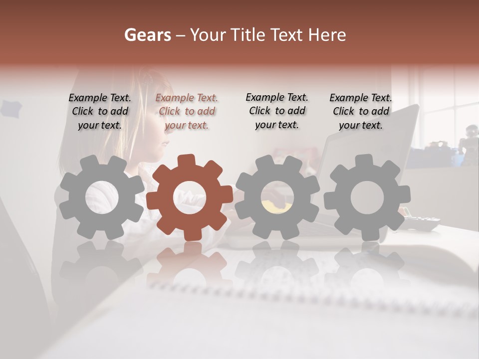 Working Bedroom Person PowerPoint Template