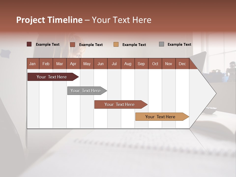 Working Bedroom Person PowerPoint Template