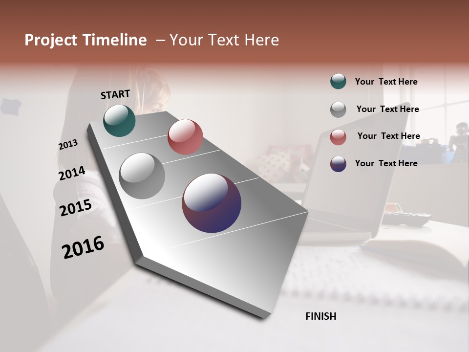 Working Bedroom Person PowerPoint Template