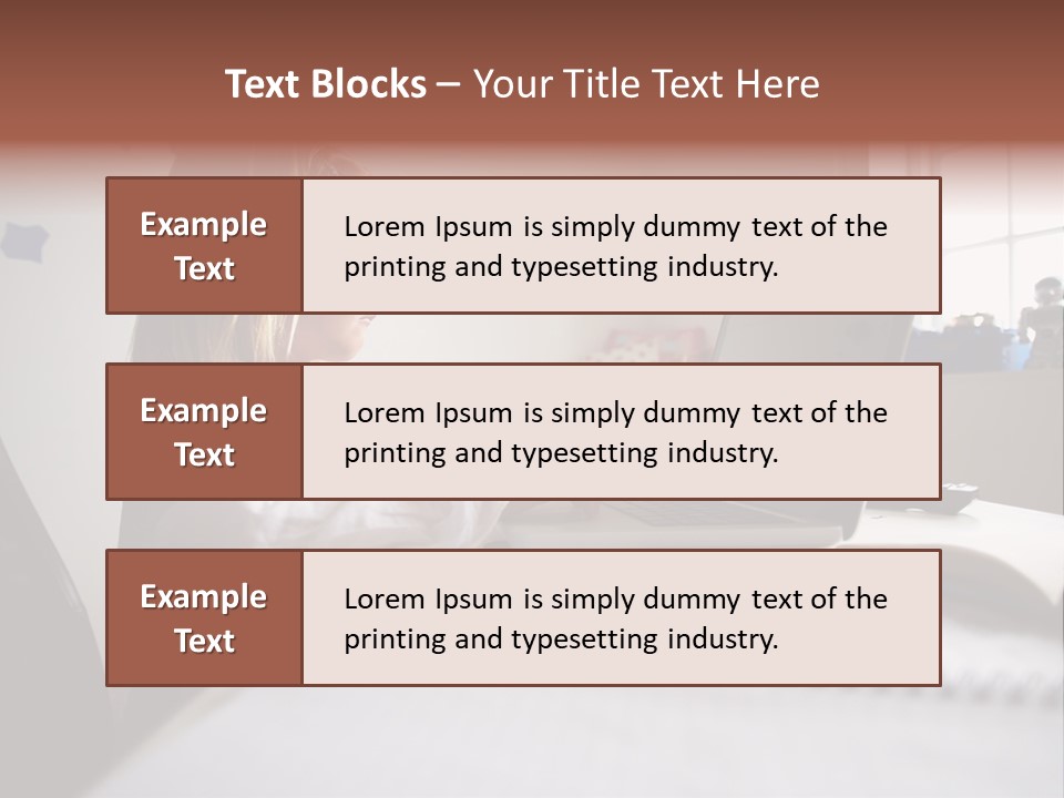 Working Bedroom Person PowerPoint Template
