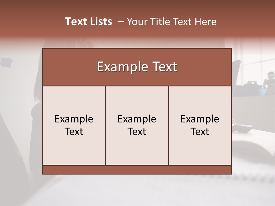 Working Bedroom Person PowerPoint Template