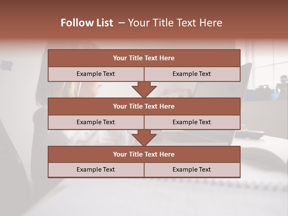 Working Bedroom Person PowerPoint Template