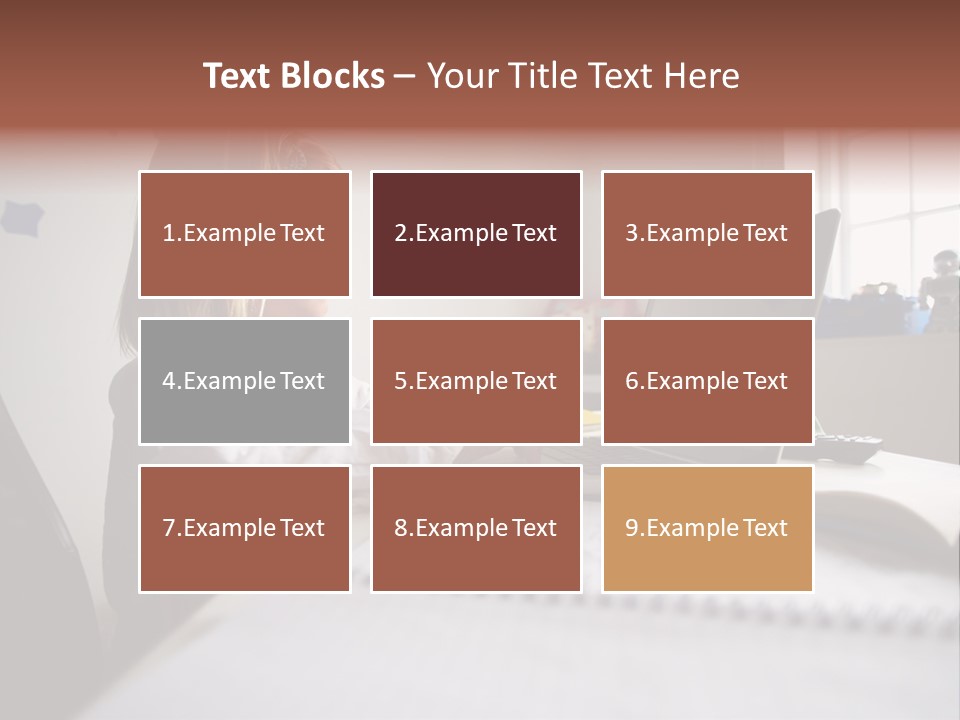 Working Bedroom Person PowerPoint Template