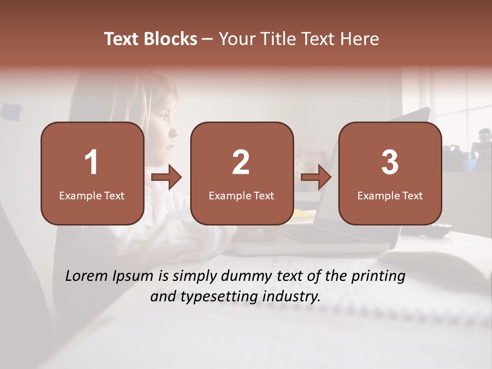 Working Bedroom Person PowerPoint Template