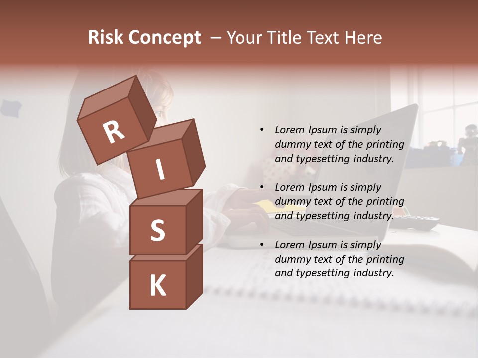 Working Bedroom Person PowerPoint Template