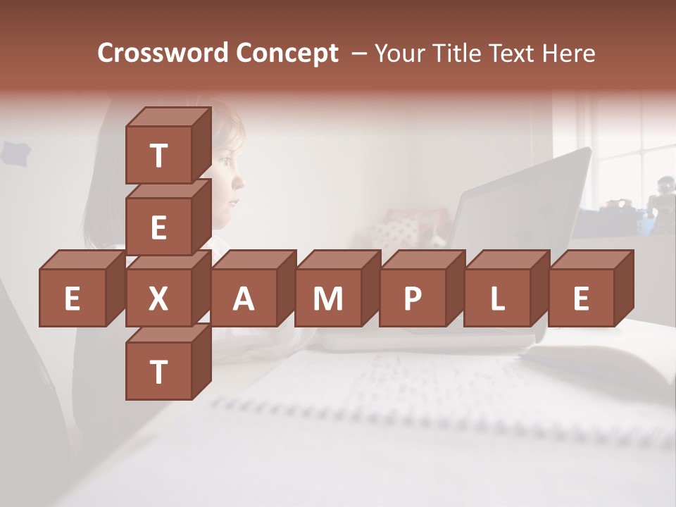 Working Bedroom Person PowerPoint Template