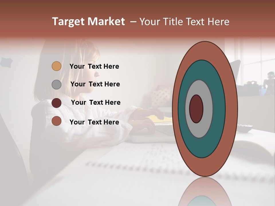 Working Bedroom Person PowerPoint Template